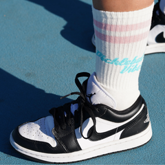 Pink and Blue Retro Crew Sock