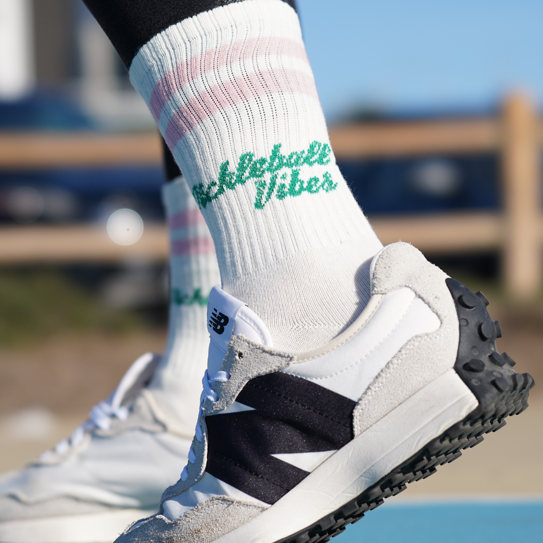 Pink and Green Retro Crew Sock