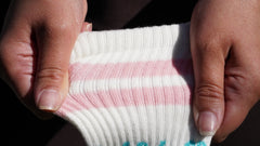 Pink and Blue Retro Crew Sock