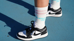 Pink and Blue Retro Crew Sock