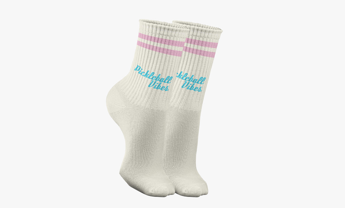 Pink and Blue Retro Crew Sock